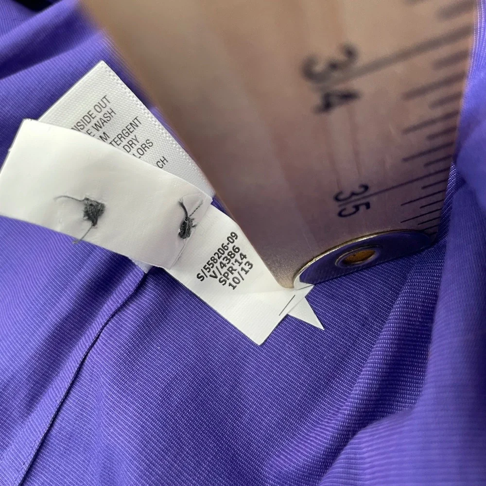 Banana Republic Button Down Mens L Tall Purple Stretch Slim Fit Dress Shirt NWT